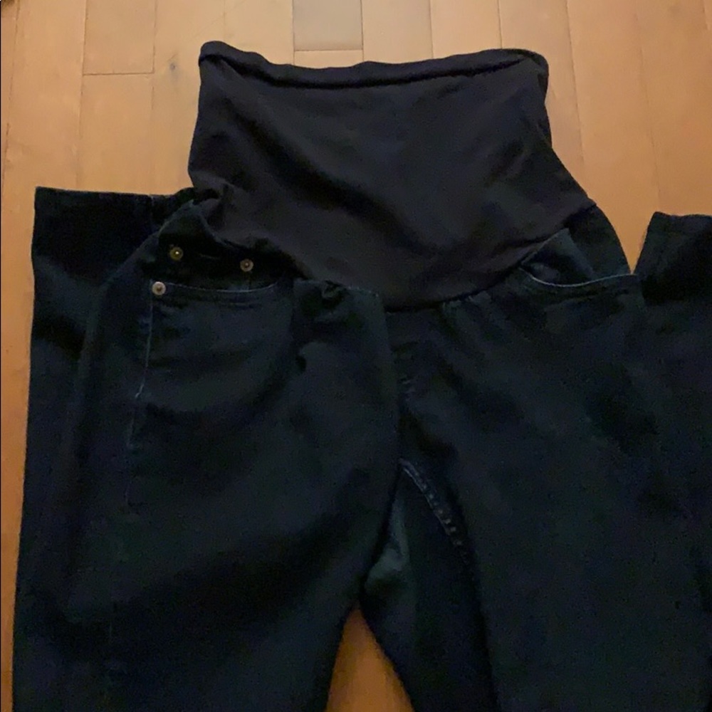 Dark blue, skinny maternity jeans